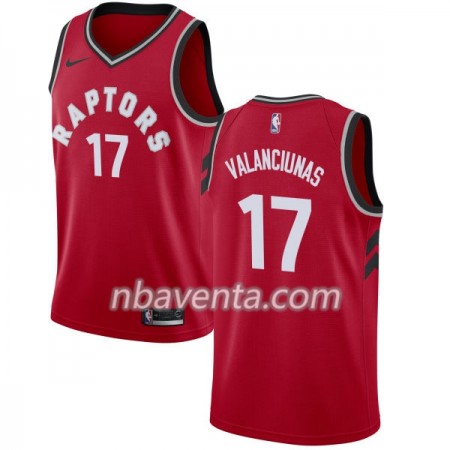 Camiseta Hombre Toronto Raptors Jonas Valanciunas 17 Nike 2017-18 Rojo Swingman